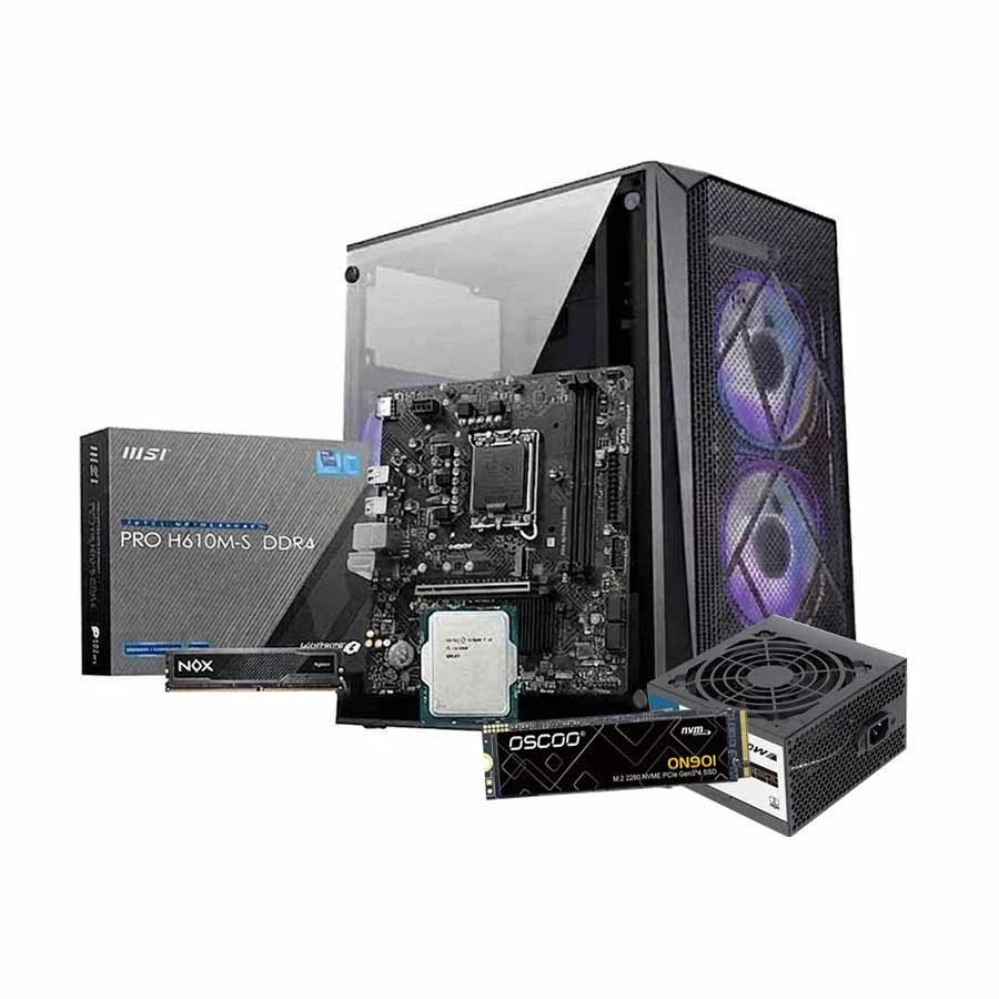 Ryans Home PC E568, 12th Gen Core i5 12400 16GB DDR4 RAM, 512GB SSD Regular Desktop PC (Without Monitor, KB and Mou)